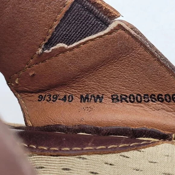 Born Sorja Sport Leather Thong Sandals Women's 9 EU 39-40 Brown - Picture 9 of 14